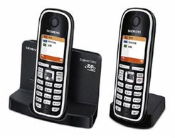 西門(mén)子S880無(wú)繩電話機(jī)套裝 黑白雙色經(jīng)典，高效辦公首選